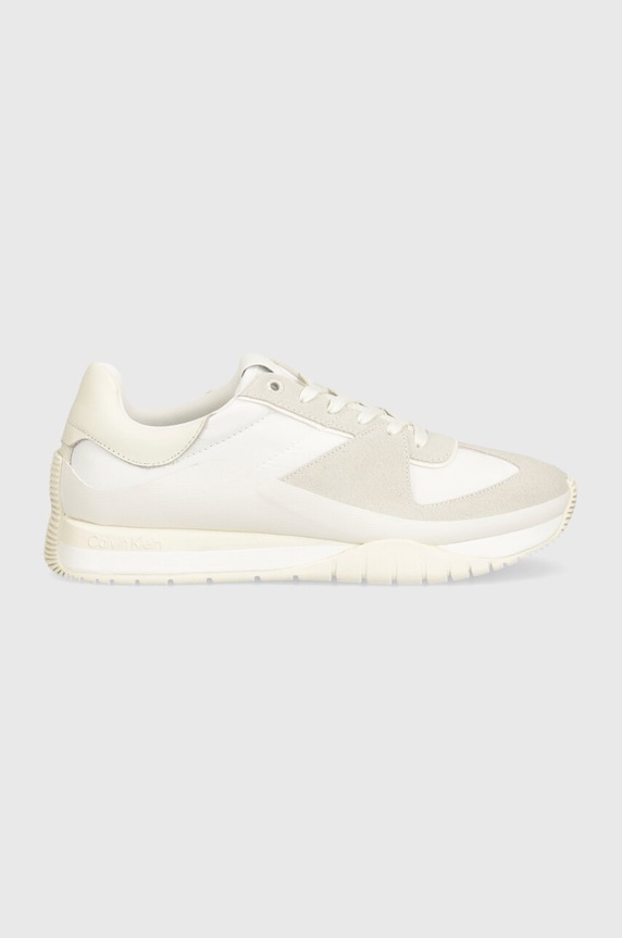 Calvin Klein sneakers LOW TOP LACE UP MIX HM0HM01403 alb AW24