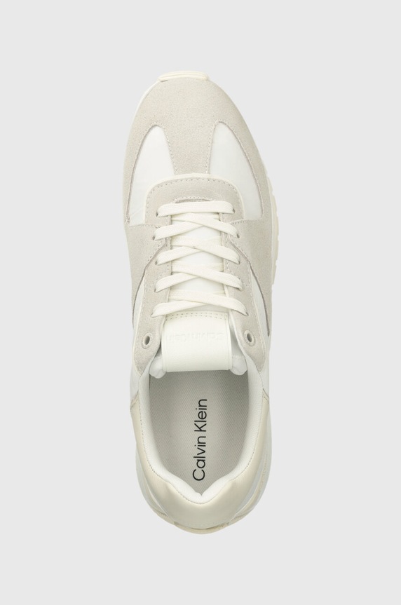 Calvin Klein sneakers LOW TOP LACE UP MIX alb HM0HM01403