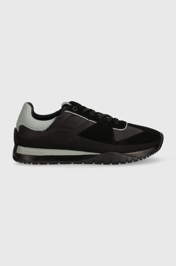 Sneakers Calvin Klein LOW TOP LACE UP MIX HM0HM01403 μαύρο AW24