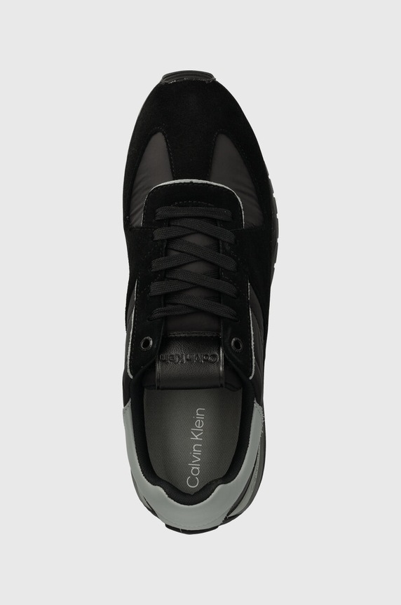 Sneakers Calvin Klein LOW TOP LACE UP MIX μαύρο HM0HM01403