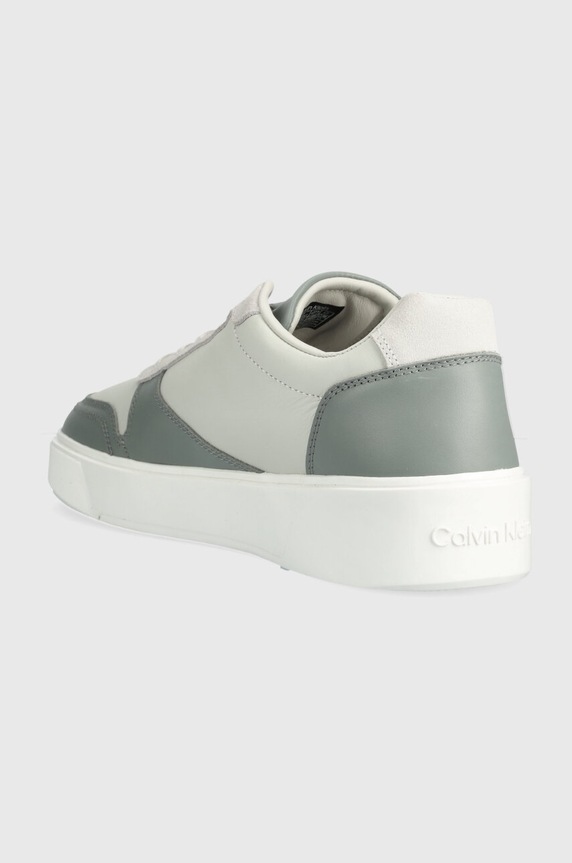 Παπούτσια Δερμάτινα sneakers Calvin Klein LOW TOP LACE UP BSKT HM0HM01402 γκρί