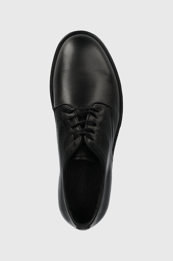 Δερμάτινα κλειστά παπούτσια Calvin Klein DERBY μαύρο HM0HM01246