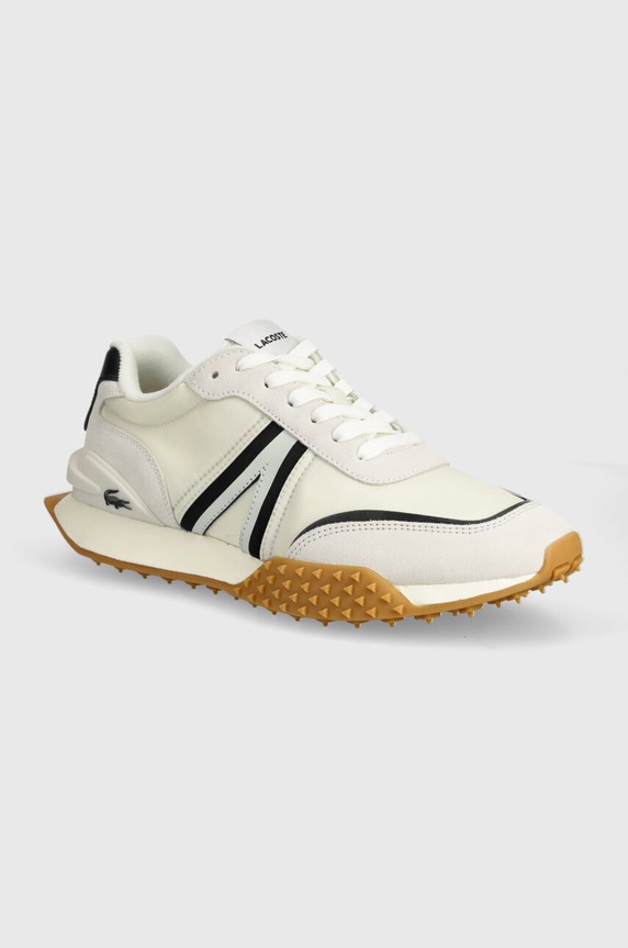Sneakers Lacoste L-Spin Deluxe Tonal Textile δέρμα σαμουά μπεζ 47SMA0113