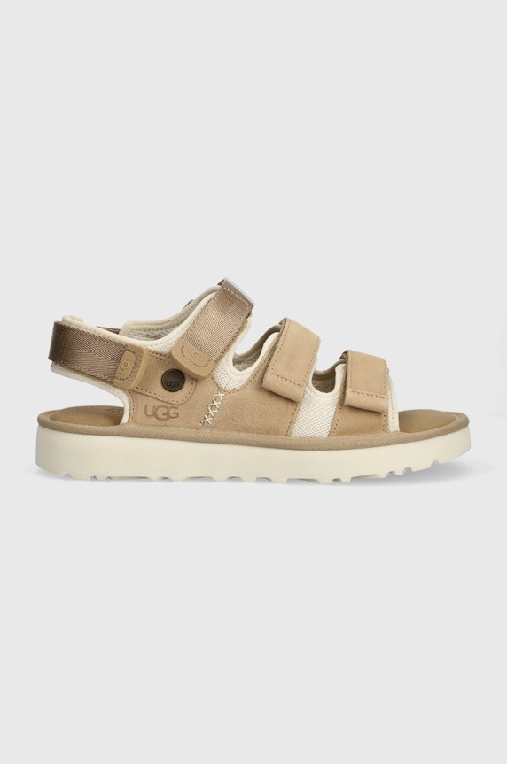 UGG sandały zamszowe Goldencoast Multistrap tekstylny beżowy 1153095.SAN