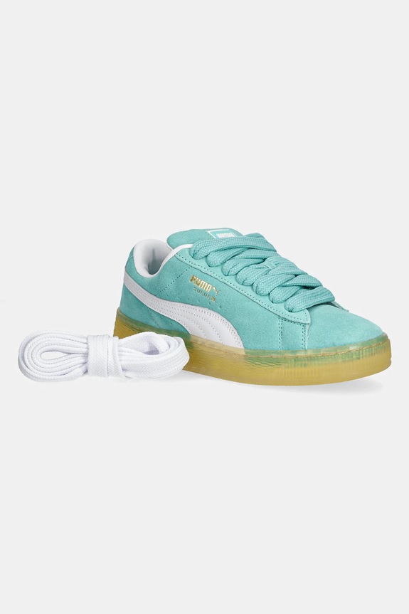 Puma bőr sportcipő Suede XL 395205 türkiz