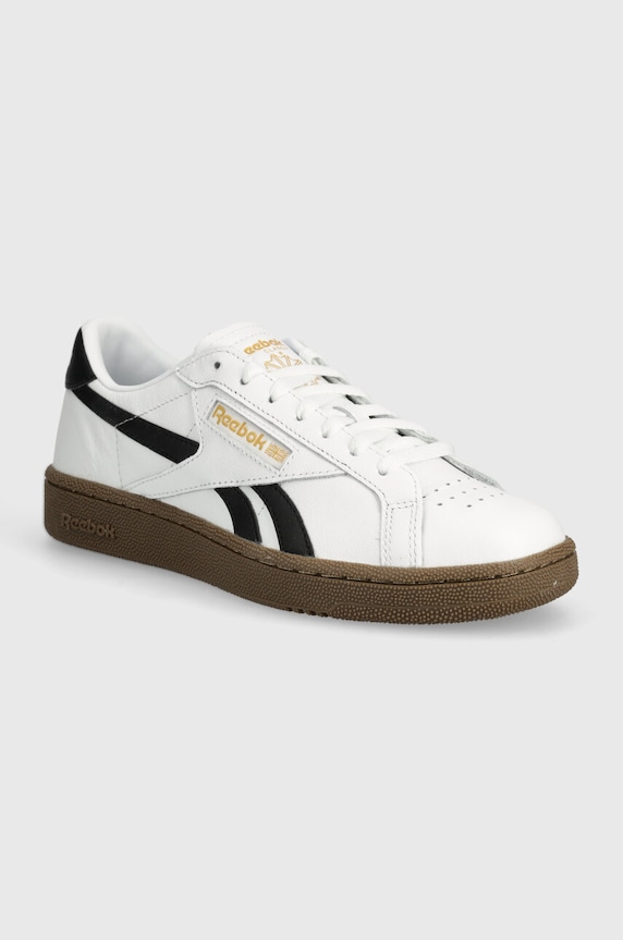 Usnjene superge Reebok Classic Club C Zrnato usnje bela 100202325