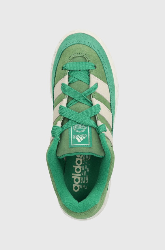 Замшеві кросівки adidas Originals Adimatic зелений ID8267