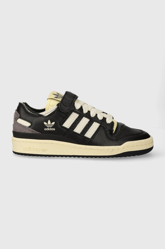 adidas Originals leather sneakers Forum 84 Low grain leather black IE3206