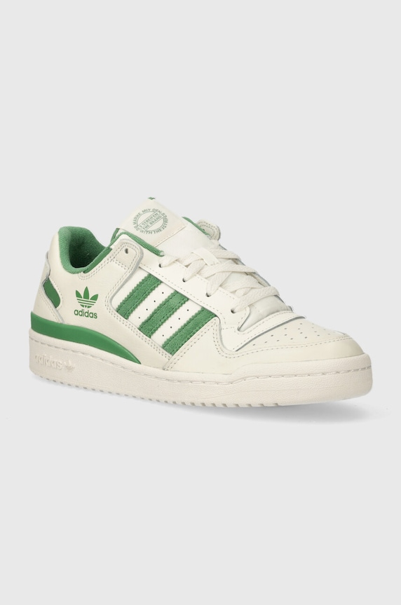 Kožne tenisice adidas Originals Forum Low CL zrnata koža bijela IG3778