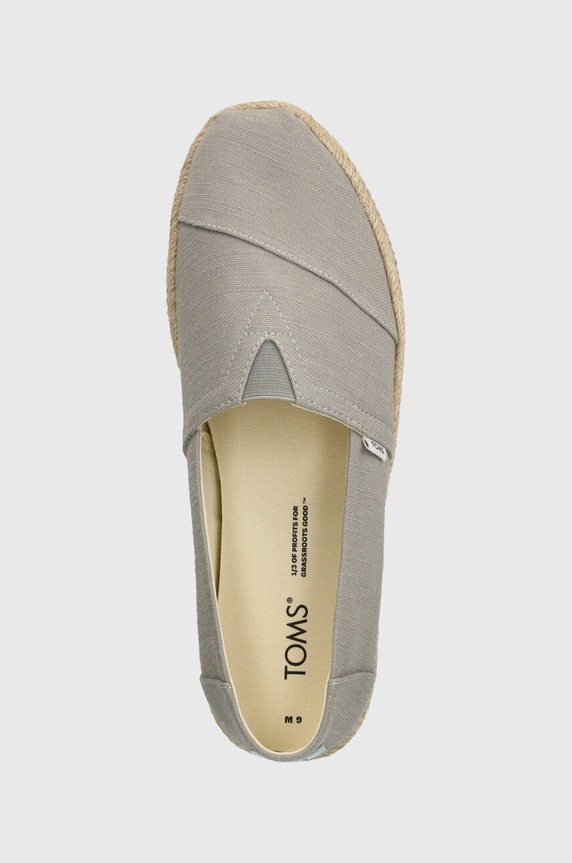 Toms espadrilles Alpargata Rope szürke 10019895