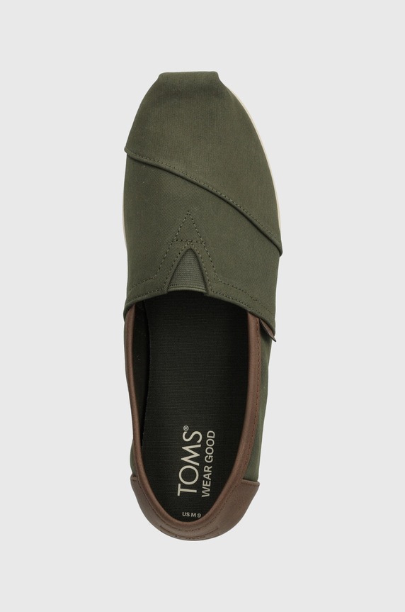 Toms espadrillas Alpargata verde 10020879
