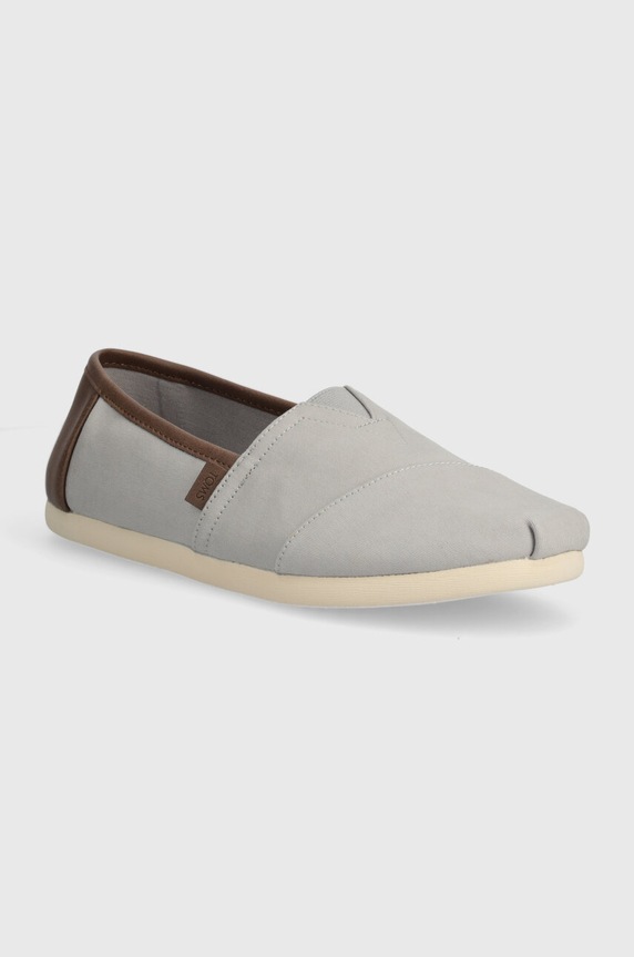 Toms espadryle Alpargata imitacja skóry licowej szary 10020888