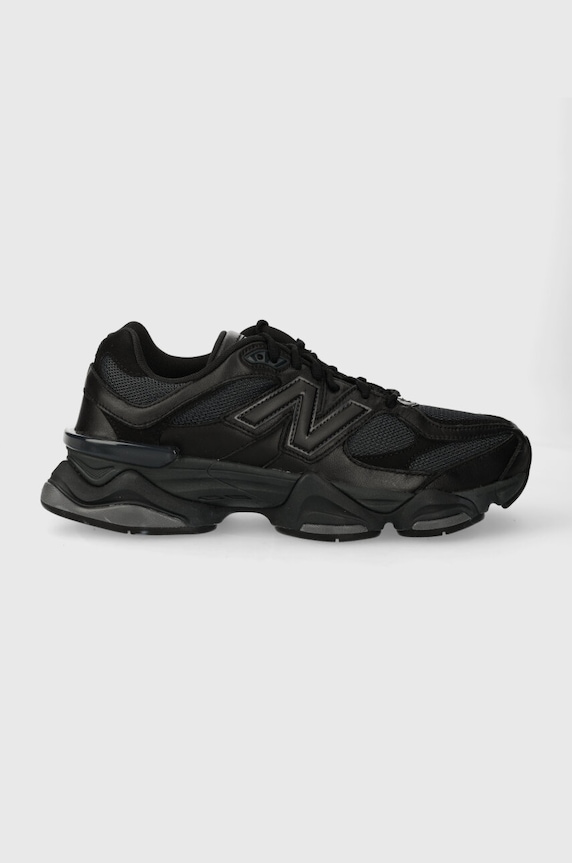 New Balance 9060 Triple Black Leather pelle scamosciata nero U9060NRI