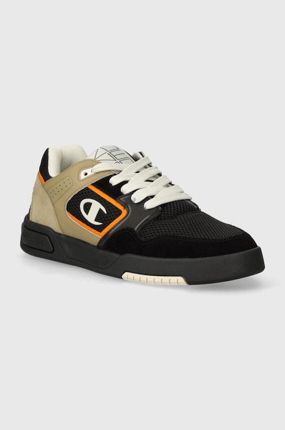 Sneakers boty Champion Z80 SKATE MESH semišová kůže černá S22215