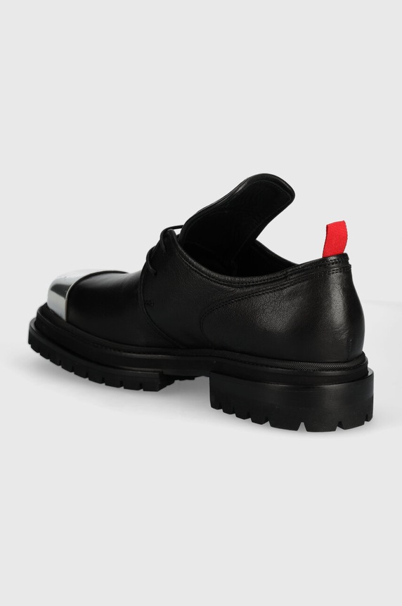 Boty Kožené polobotky 424 Derby FF4SMQ50AP.PE001.999 černá