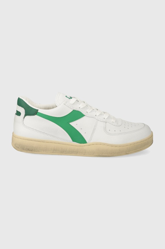 Diadora leather sneakers MI Basket Low Used grain leather white 201.179043.C6834