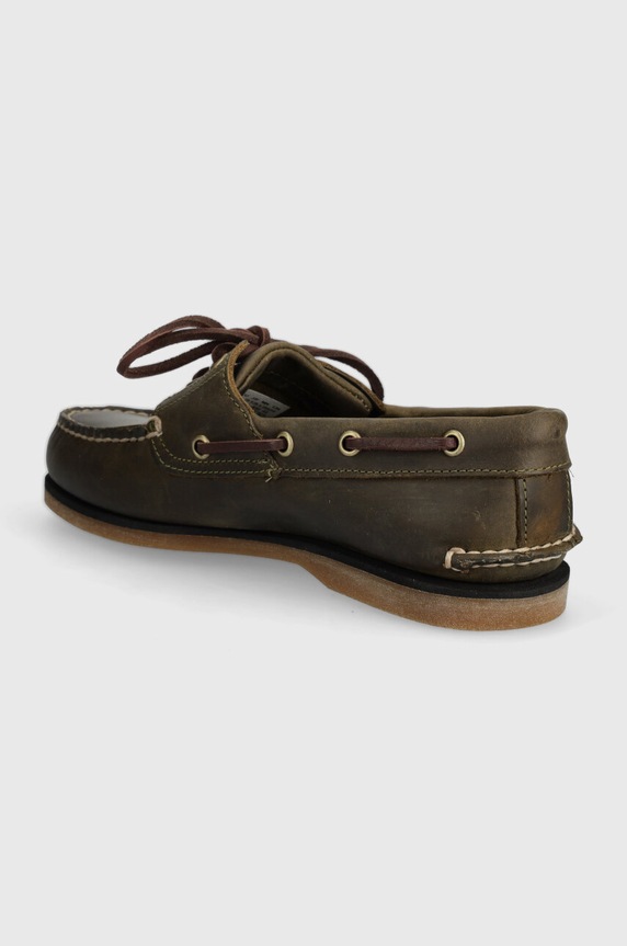 Obuwie Timberland półbuty skórzane Classic Boat TB0A4187ET41 zielony