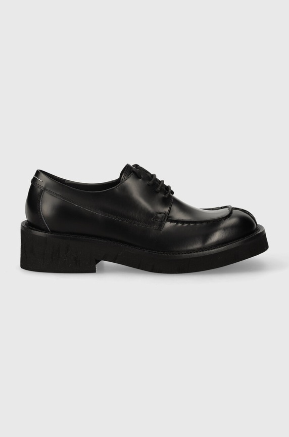 MM6 Maison Margiela półbuty skórzane SH1WQ0001 czarny SS24