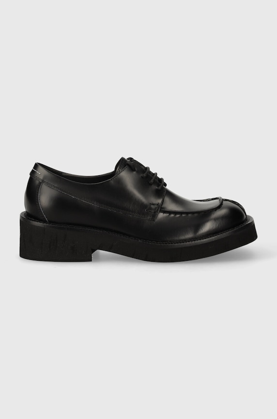 MM6 Maison Margiela półbuty skórzane SH1WQ0001 czarny SS24