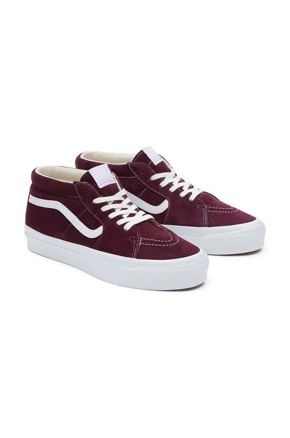 Vans sneakersy zamszowe Sk8-Mid Reissue 83 LX VN000CQQ4QU1 bordowy SS24