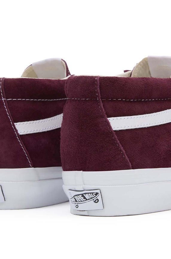 Vans sneakersy zamszowe Sk8-Mid Reissue 83 LX bordowy VN000CQQ4QU1
