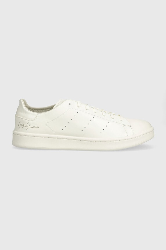 Kožené tenisky Y-3 Stan Smith plochá biela IG4037