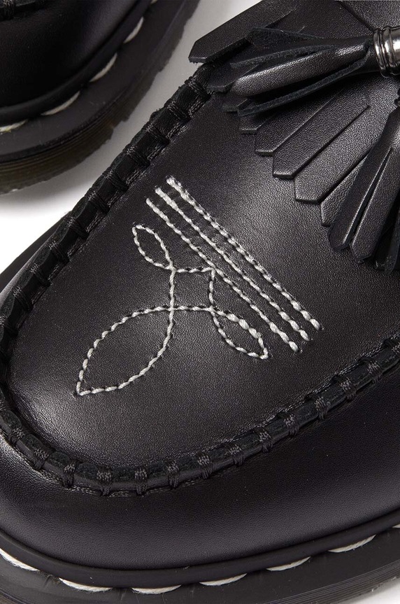 Obuwie Dr. Martens mokasyny skórzane Adrian Gothic Americana DM31626001 czarny