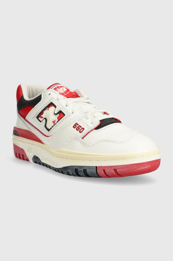 New Balance 550 Vintage Pack Team Red BB550VGA white SS24