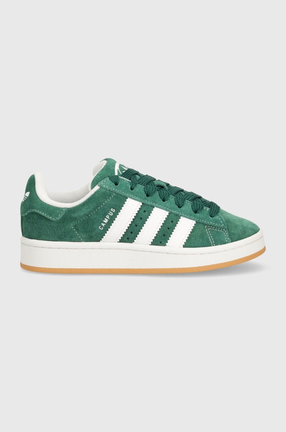 Tenisice od brušene kože adidas Originals Campus 00s J IH7492 zelena SS24