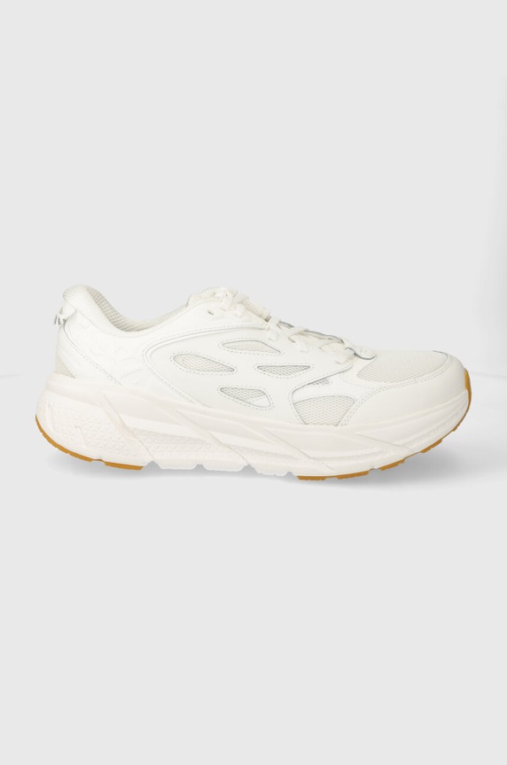 Παπούτσια Hoka Clifton L Athletics λείο δέρμα λευκό 1160050