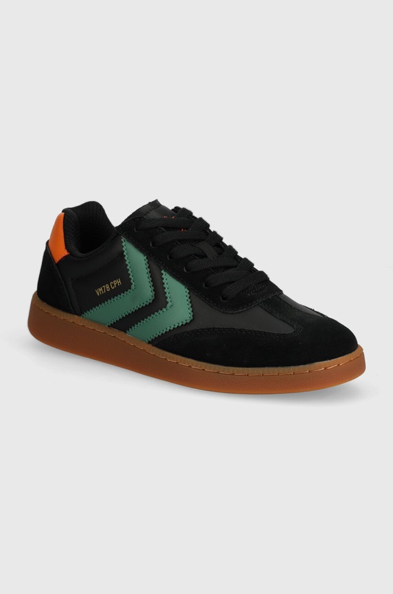 Kožené tenisky Hummel VM78 CPH ML usňová koža čierna 225072