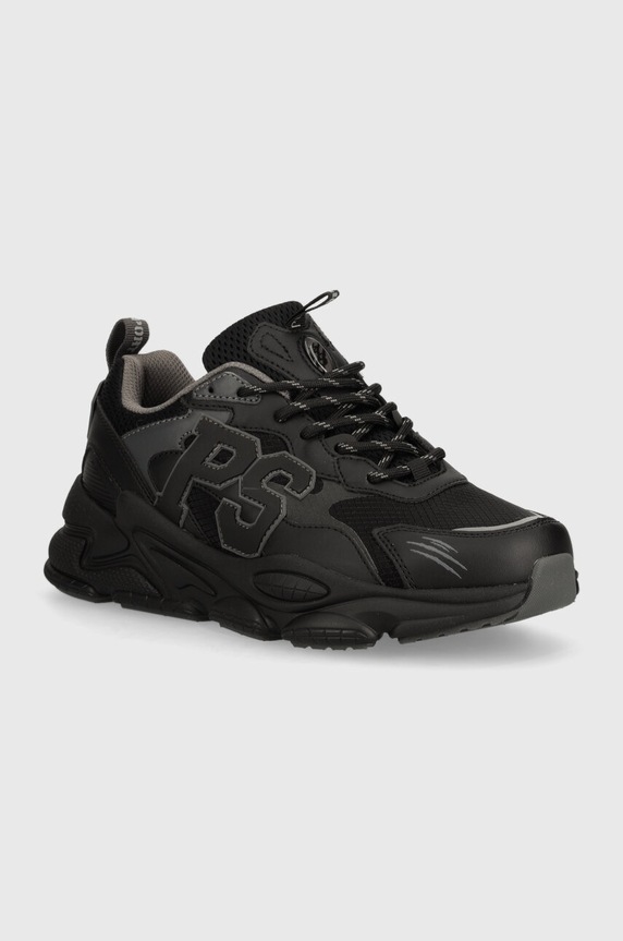 PLEIN SPORT sneakersy Lo-Top Sneakers imitacja skóry licowej czarny USC0611.STE003N.0202