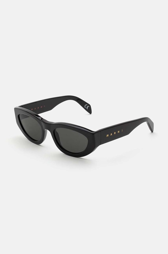 Marni okulary przeciwsłoneczne Rainbow Mountains jednolita czarny EYMRN00005.001.BMO