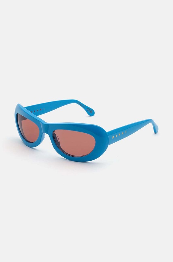Marni okulary przeciwsłoneczne Field Of Rushes Blue jednolita niebieski EYMRN00067.002.EZ5