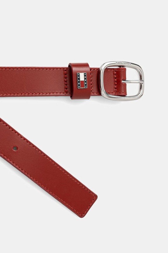 Tommy Jeans ζώνη γυναικεία δερμάτινη AW0AW15836 κόκκινο SS26
