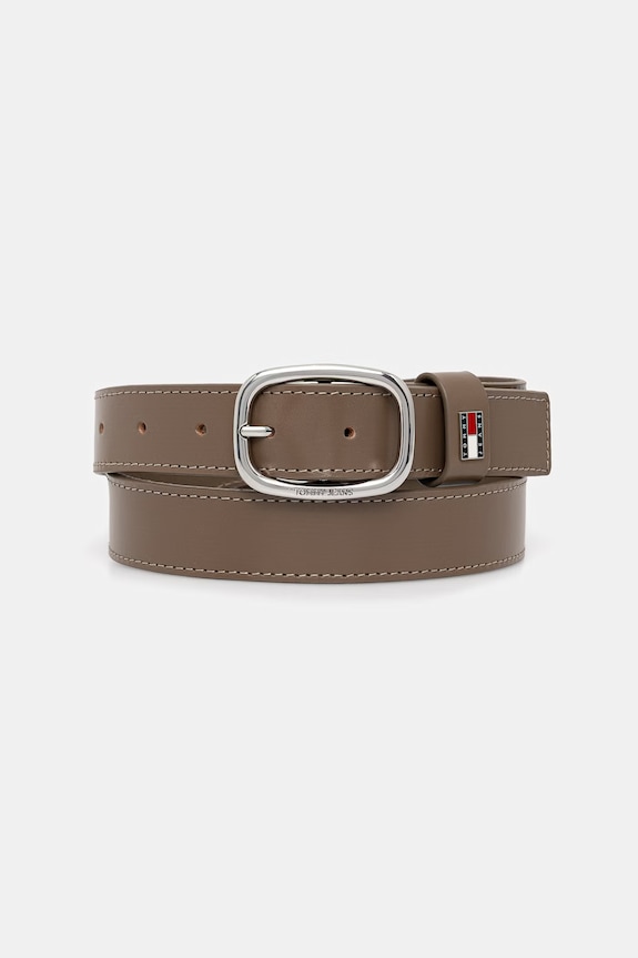 Tommy Jeans curea pentru femei din piele maro AW0AW15836