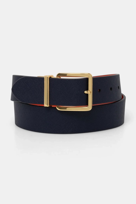 Lauren Ralph Lauren curea de piele bleumarin 412883696