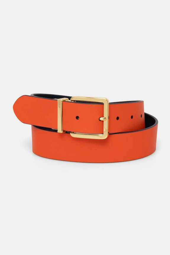 Lauren Ralph Lauren curea de piele 412883696 bleumarin SS25