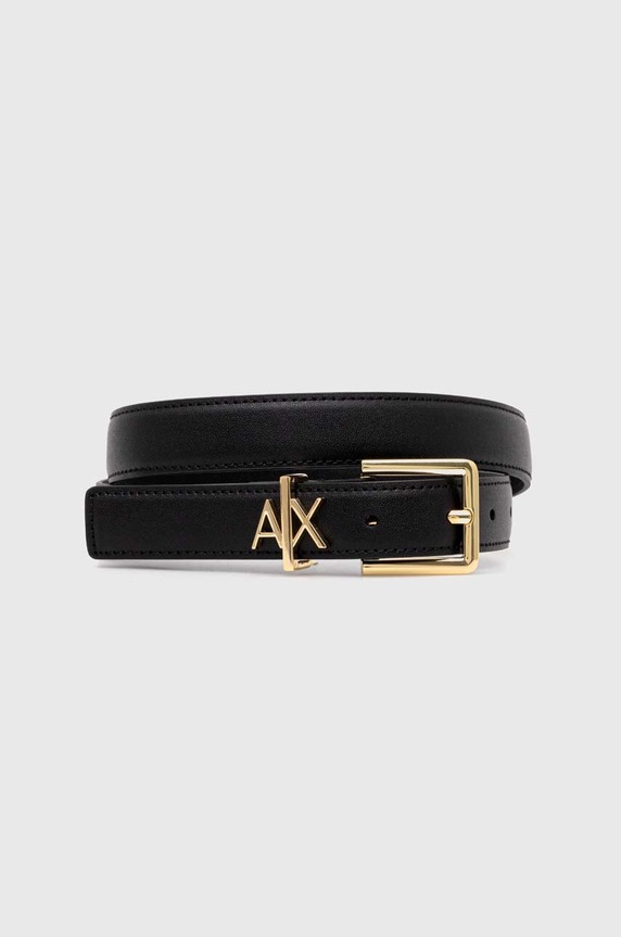 Armani Exchange curea de damă de piele negru 941182.4R759