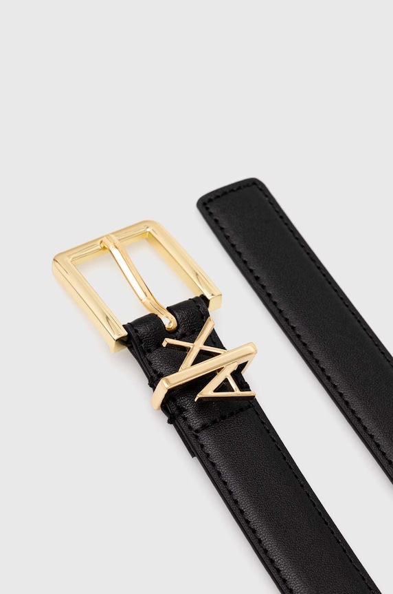 Armani Exchange curea de damă de piele 941182.4R759 negru AA00
