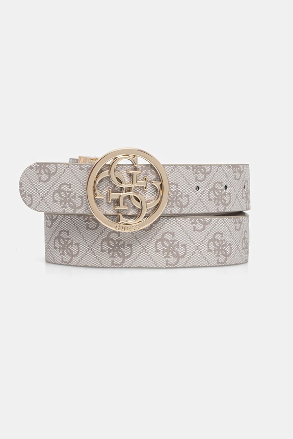 Obojstranný opasok Guess NOELLE usňová koža sivá BW9166.P4235