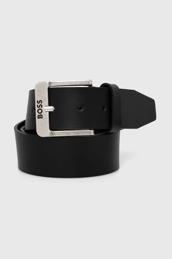 Kožený opasok BOSS Jemio_Sz40 čierna 50512795