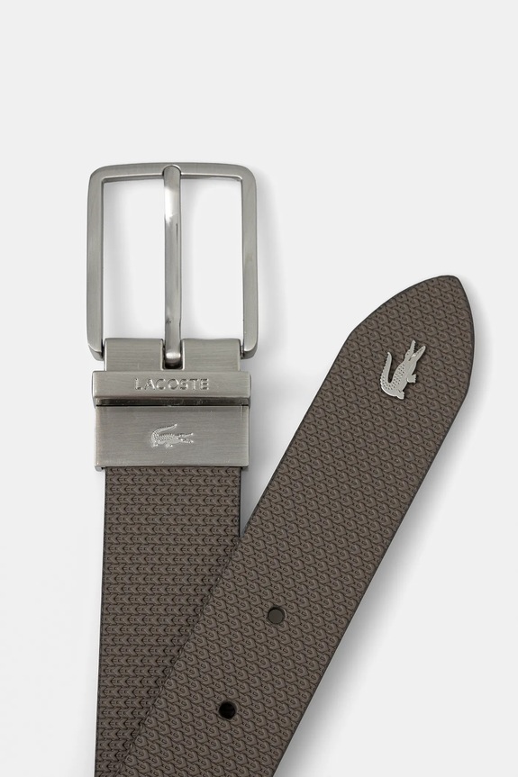 Lacoste pasek skórzany dwustronny RC4085 brązowy SS26