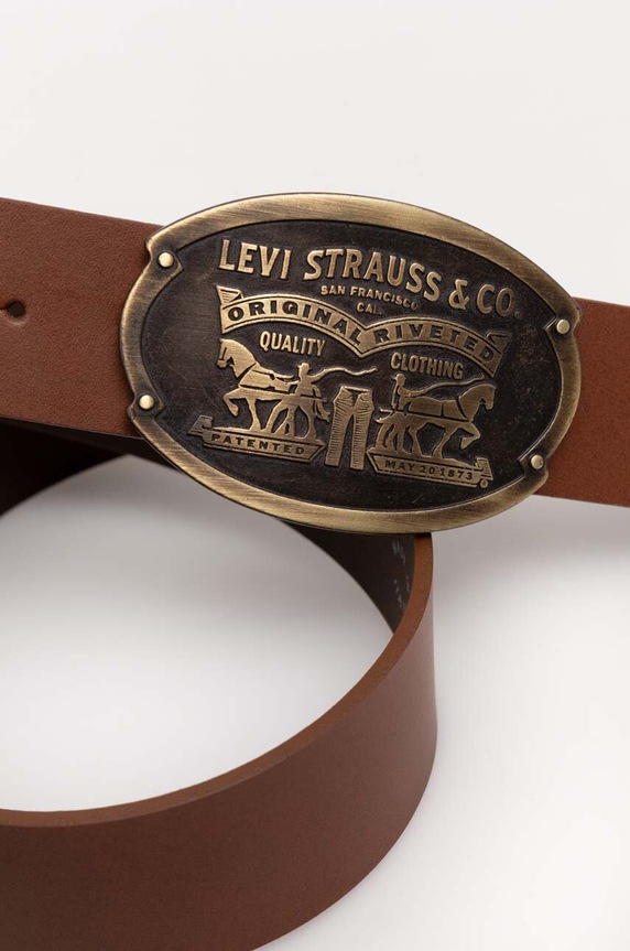 Levi's pasek skórzany D7860.0001 brązowy AA00