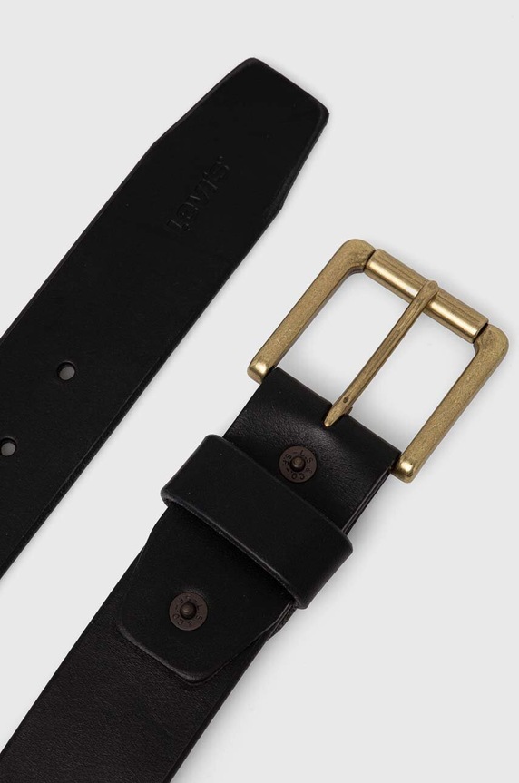 Δερμάτινη ζώνη Levi's D7725.0001 μαύρο AA00