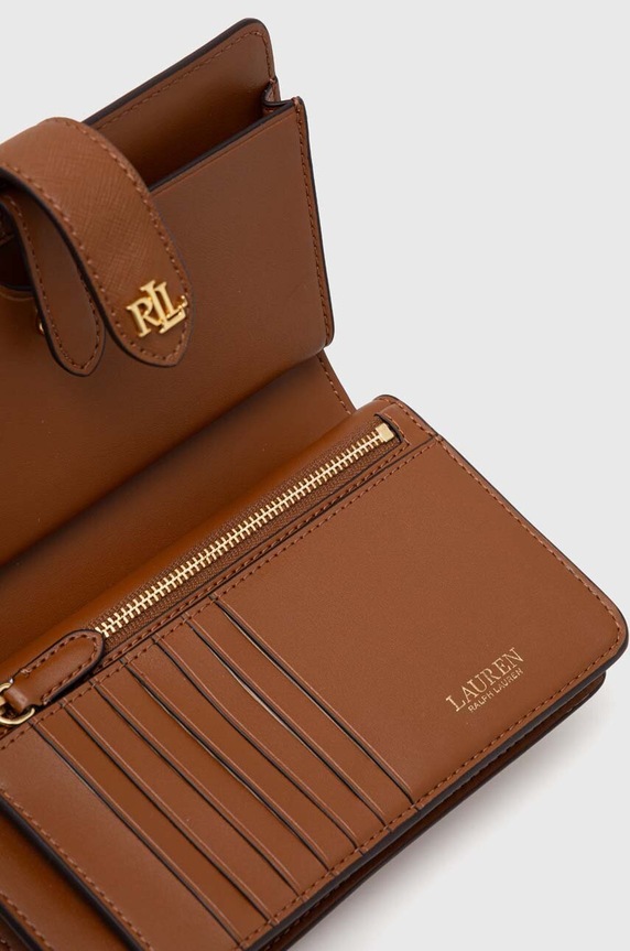 Πορτοφόλι Lauren Ralph Lauren καφέ 432916514