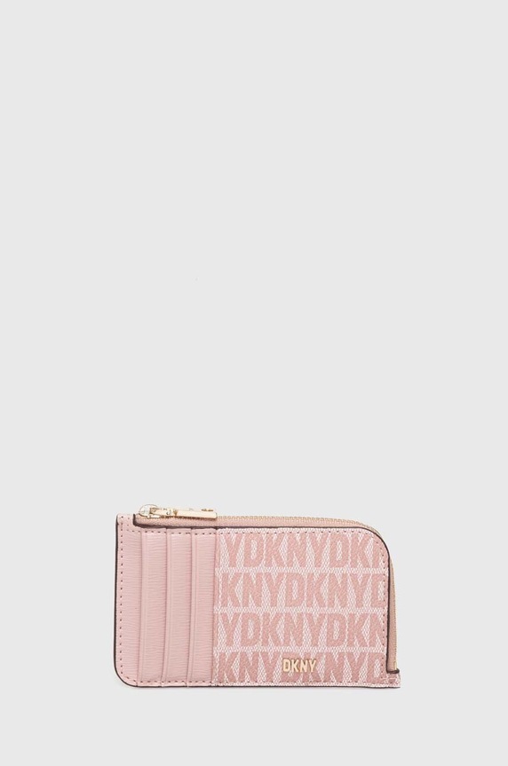 Dkny portfel imitacja skóry licowej różowy R4112C94