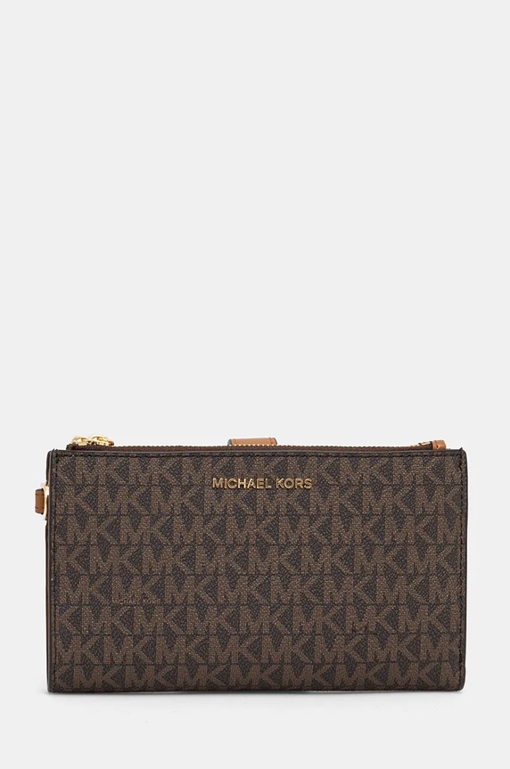 Peněženka MICHAEL Michael Kors imitace kůže hnědá 32F1GJ6W4B