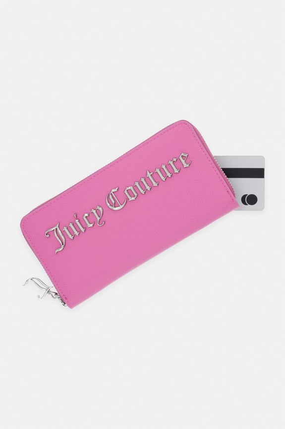 Juicy Couture portfel damski z imitacji skóry różowy WIJJM5341WVP