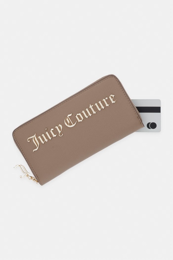 Juicy Couture portfel damski z imitacji skóry beżowy WIJJM5341WVP